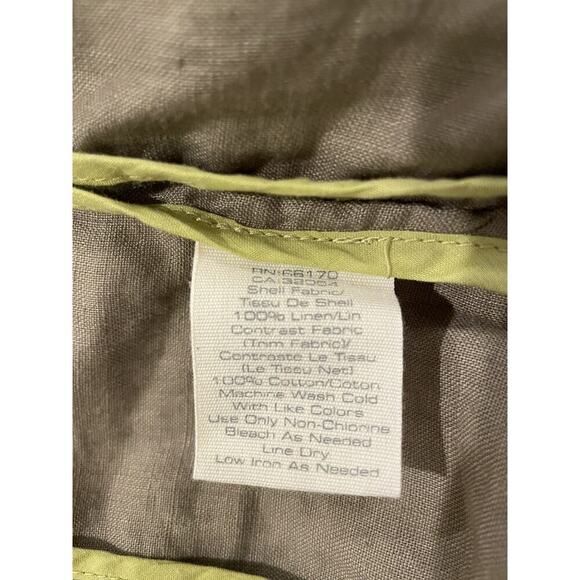 Anthropologie Hei Hei Bomber Jacket Linen Green Pleated Zip Military Sz 10 Top - Picture 5 of 8